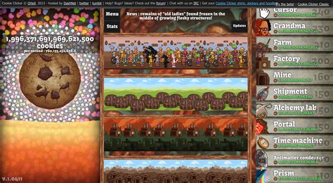 Dec 17, 2023 · The Mine is the fourth building in the game, costs 12 thousand <strong>cookies</strong> and produces 47 CpS by mining out <strong>cookie</strong> dough and chocolate chips. . Cookie clicker fandom